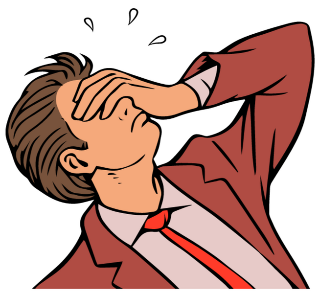 man who is upset